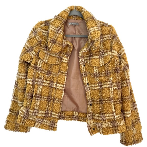Wit and Wisdom plaid Sherpa cropped jacket - Picture 1 of 1